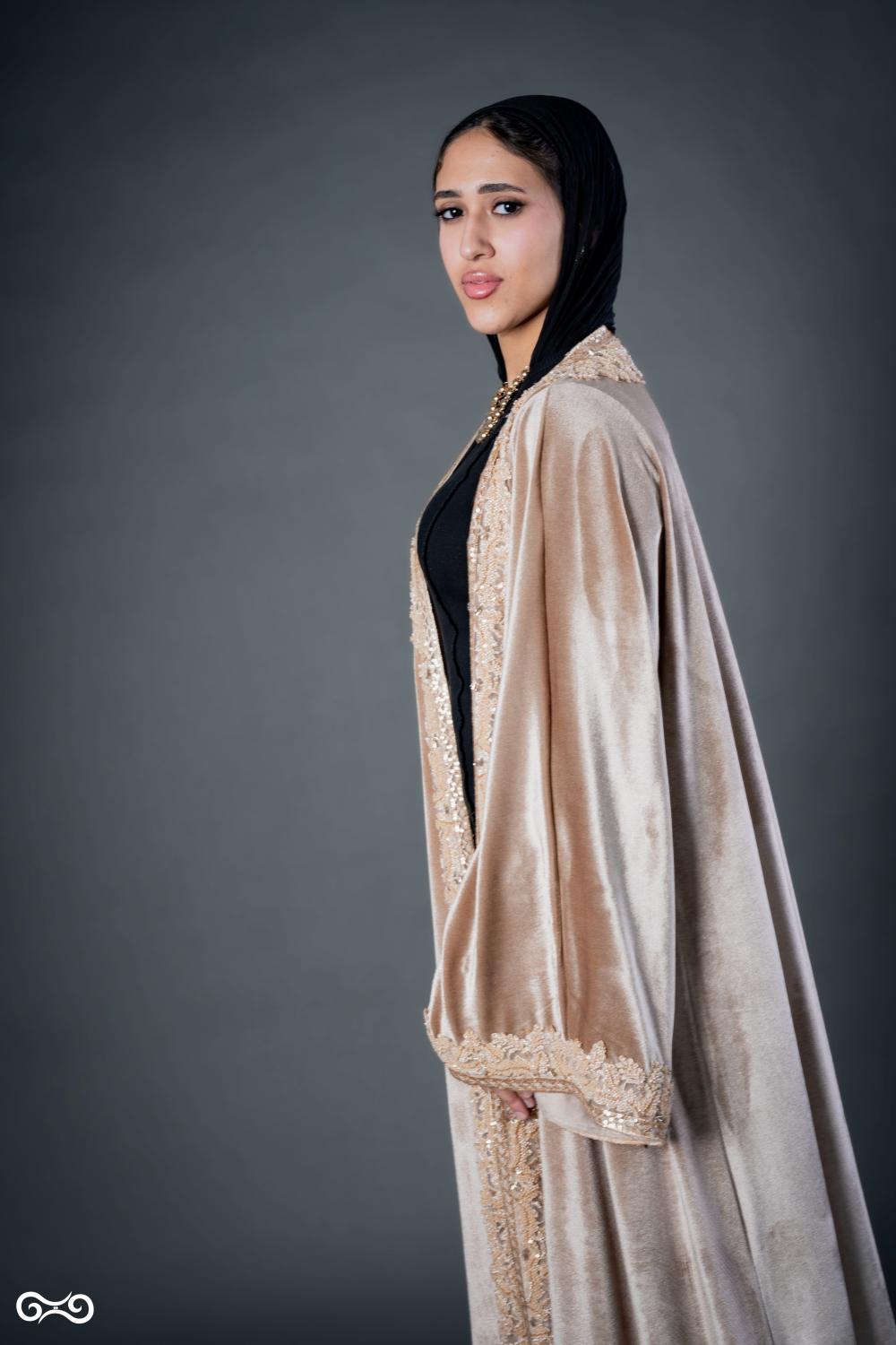 SAND TONES Embroidery handmade kaftan 
