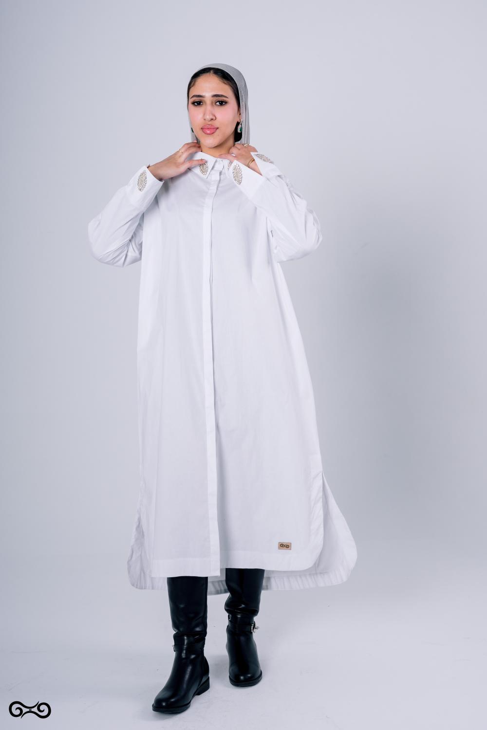 White dress embroidery shirt